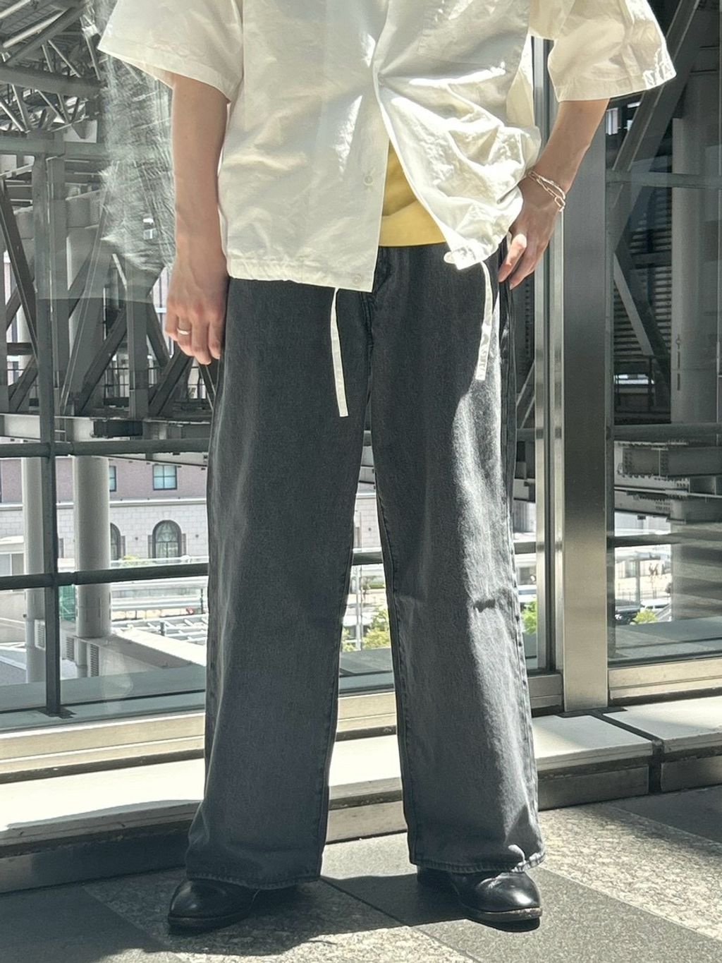 ORGANIC FIELD タイプライターシャツのコーディネートスナップ