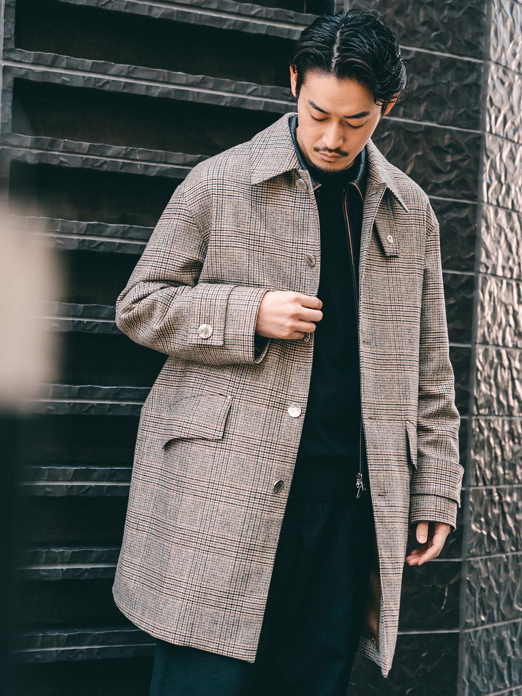 Mackintosh HUMBIE ハンビーSL ウールグレンチェックコート MACKINTOSH(マッキントッシュ) 別注 HUMBIE/ハンビー SL 