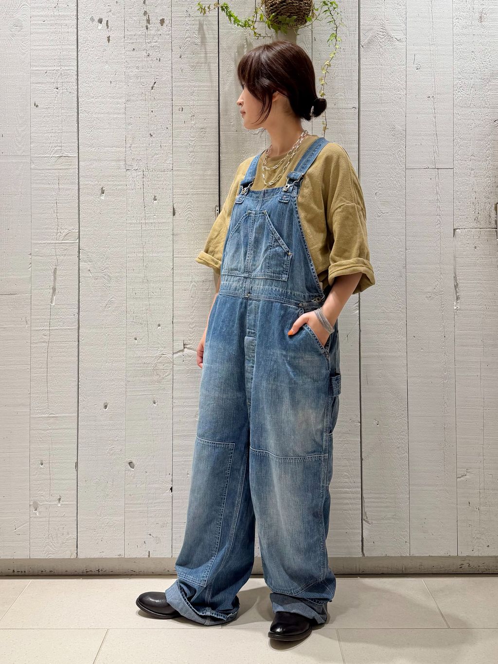 chimala】 8.5OZ W WIDTH DENIM OVERALLのコーディネートスナップ（AT