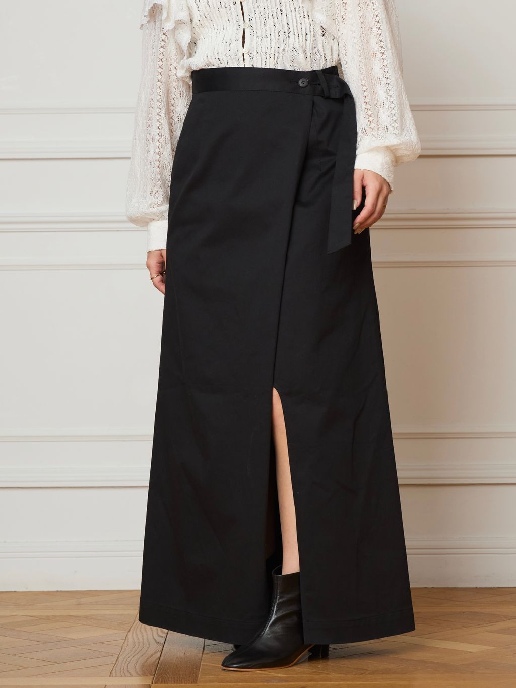 IENA LA BOUCLE レースオンレースブラウスのコーディネートスナップ