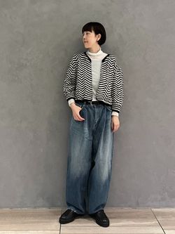 追加》13OZデニム タックラウンドパンツのコーディネートスナップ（K.M