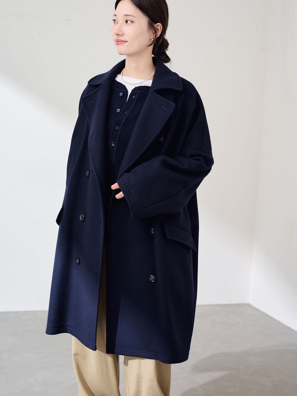 ≪WEB限定 / 追加予約≫ロングPコートのコーディネートスナップ