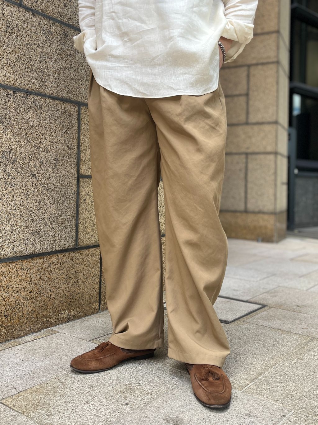 リネン スキッパー シャツのコーディネートスナップ（やまだ ゆうや 