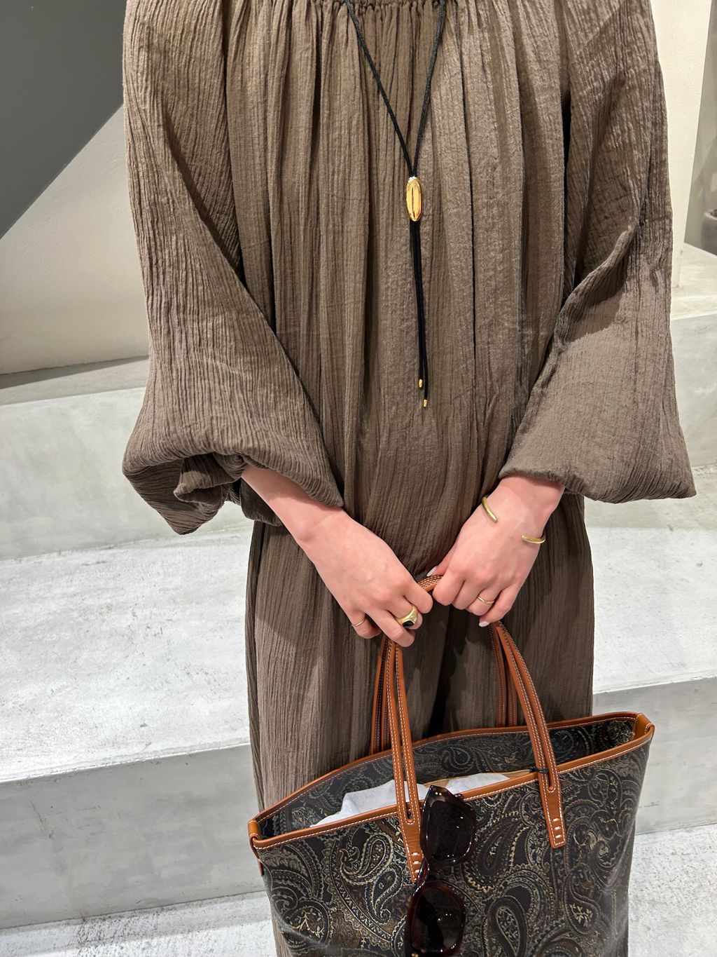Maison IENA 別注 Raspail/ラスパイユ Smock Dress ワンピース ROP-111
