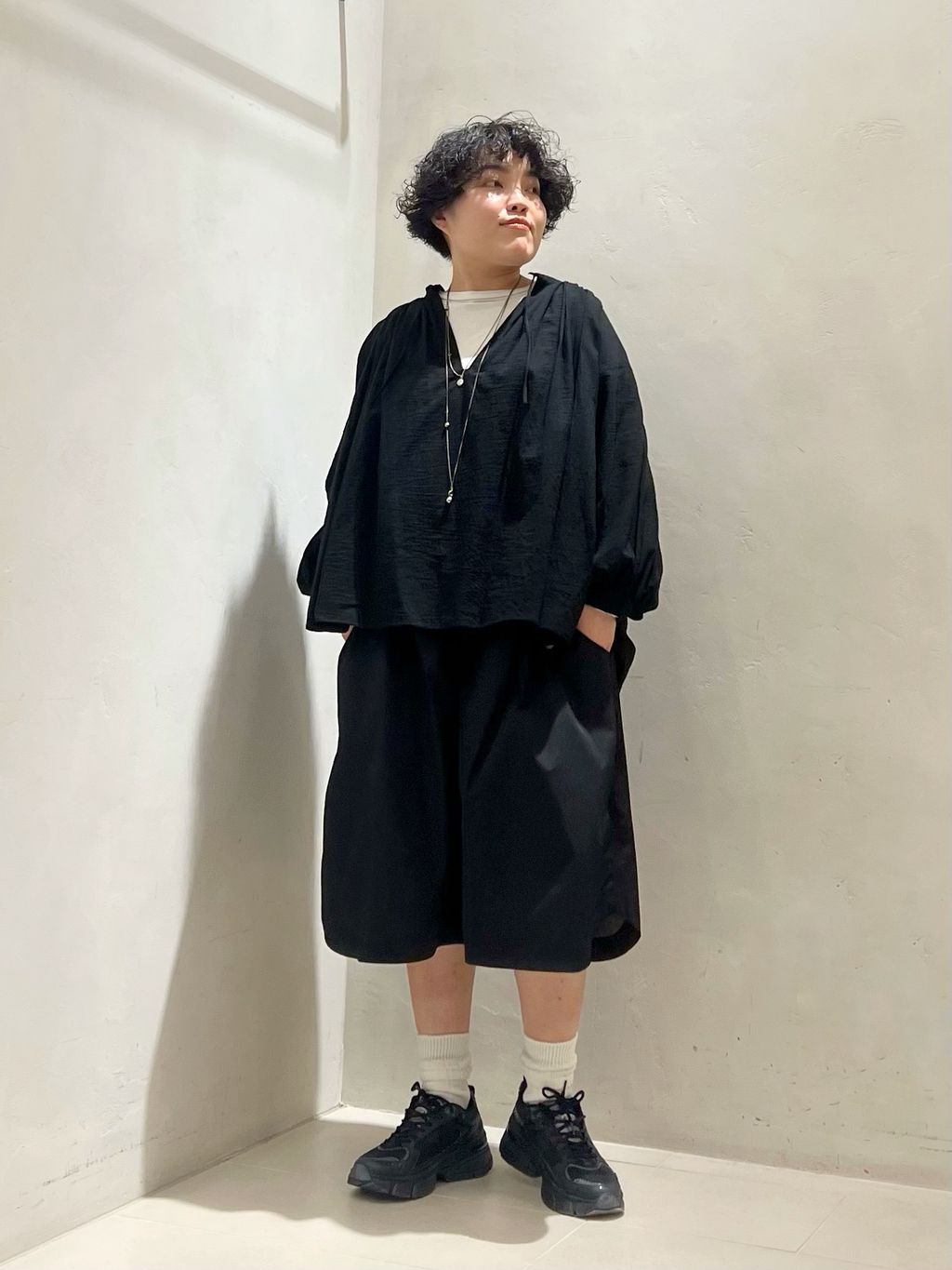 TCメモリーギャザーハーフパンツのコーディネートスナップ（MM