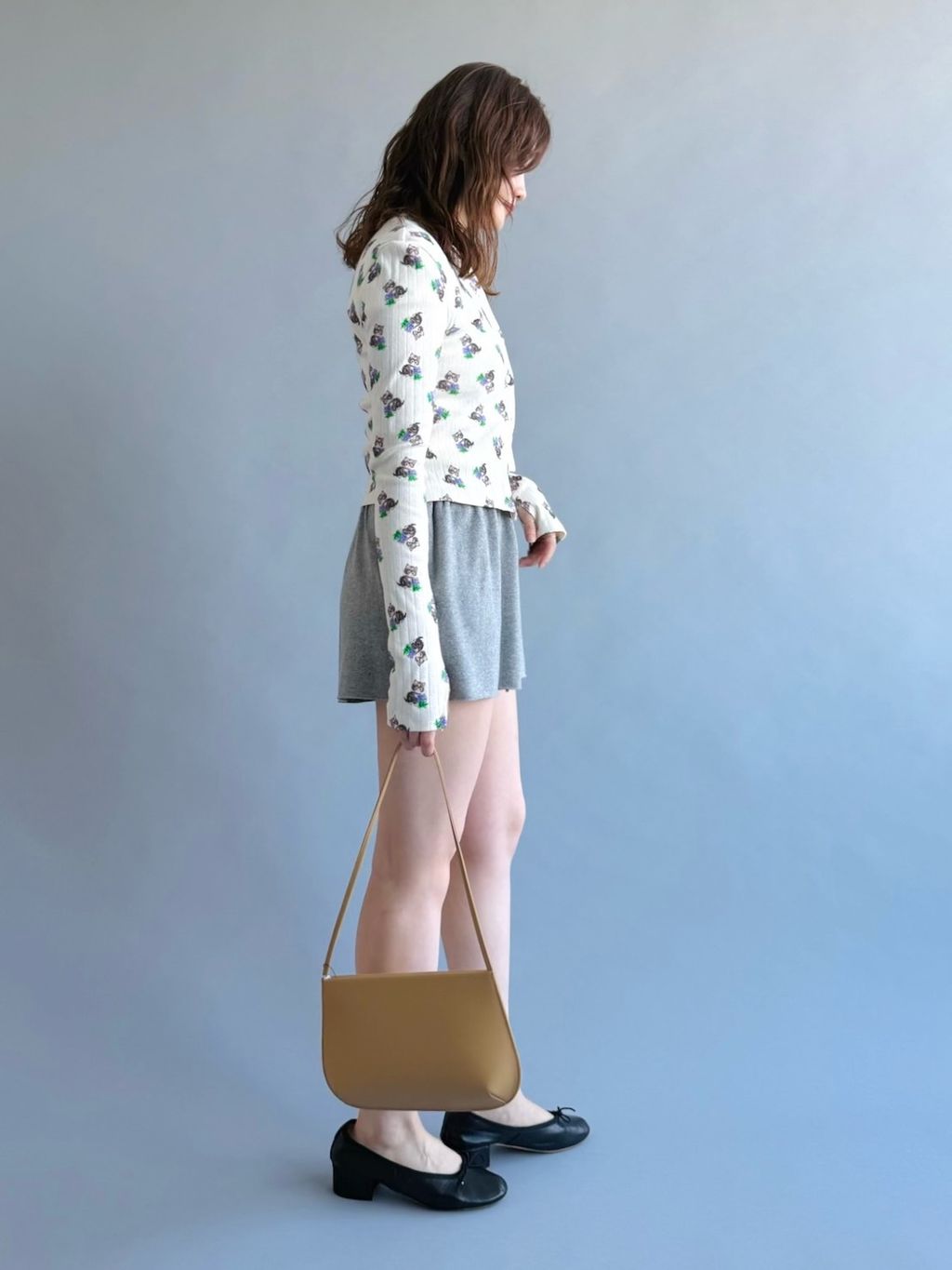 YUHAN WANG/ユハン・ワン】purr kitty print topのコーディネート