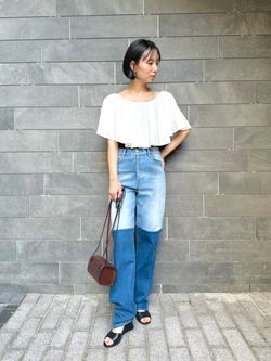 ROLLAS/ローラス】bicolor denim pants（デニムパンツ・ジーンズ