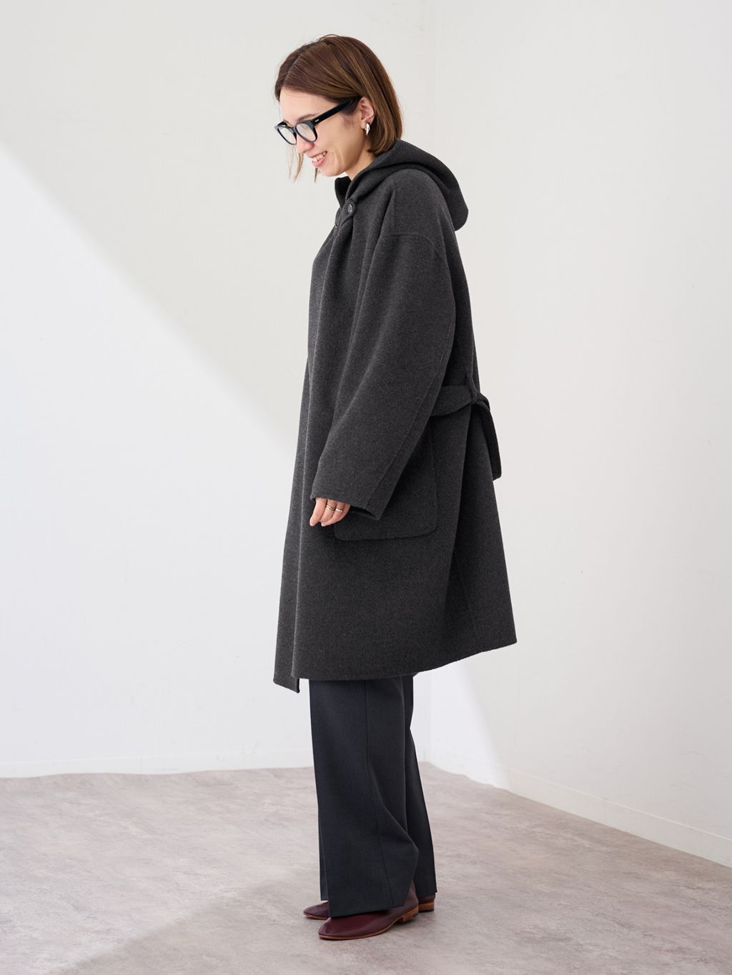 ≪追加≫SUPER160'sフーディショートコート 2のコーディネートスナップ