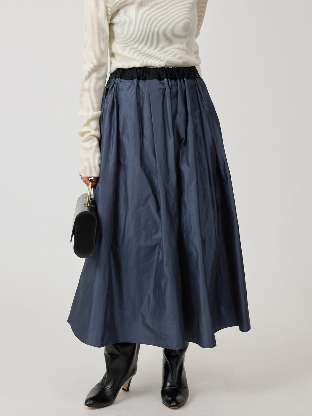 一部店舗限定》silk cotton ギャザーフレアースカートのコーディネート