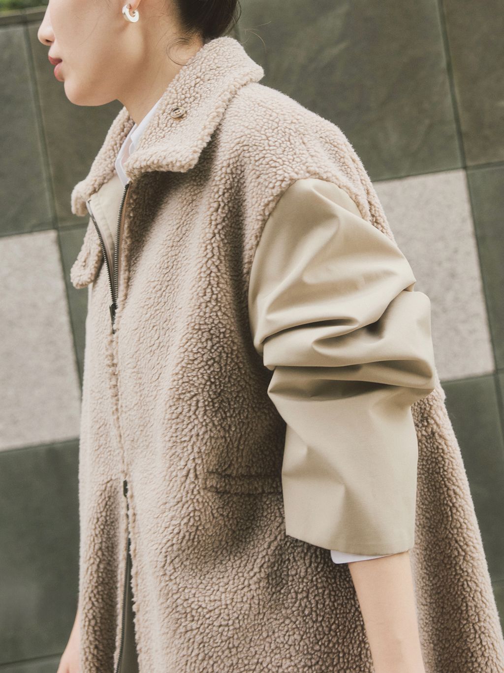 VACHEMENT/ヴァシュモン 別注 リバーシブルボアコートのコーディネート