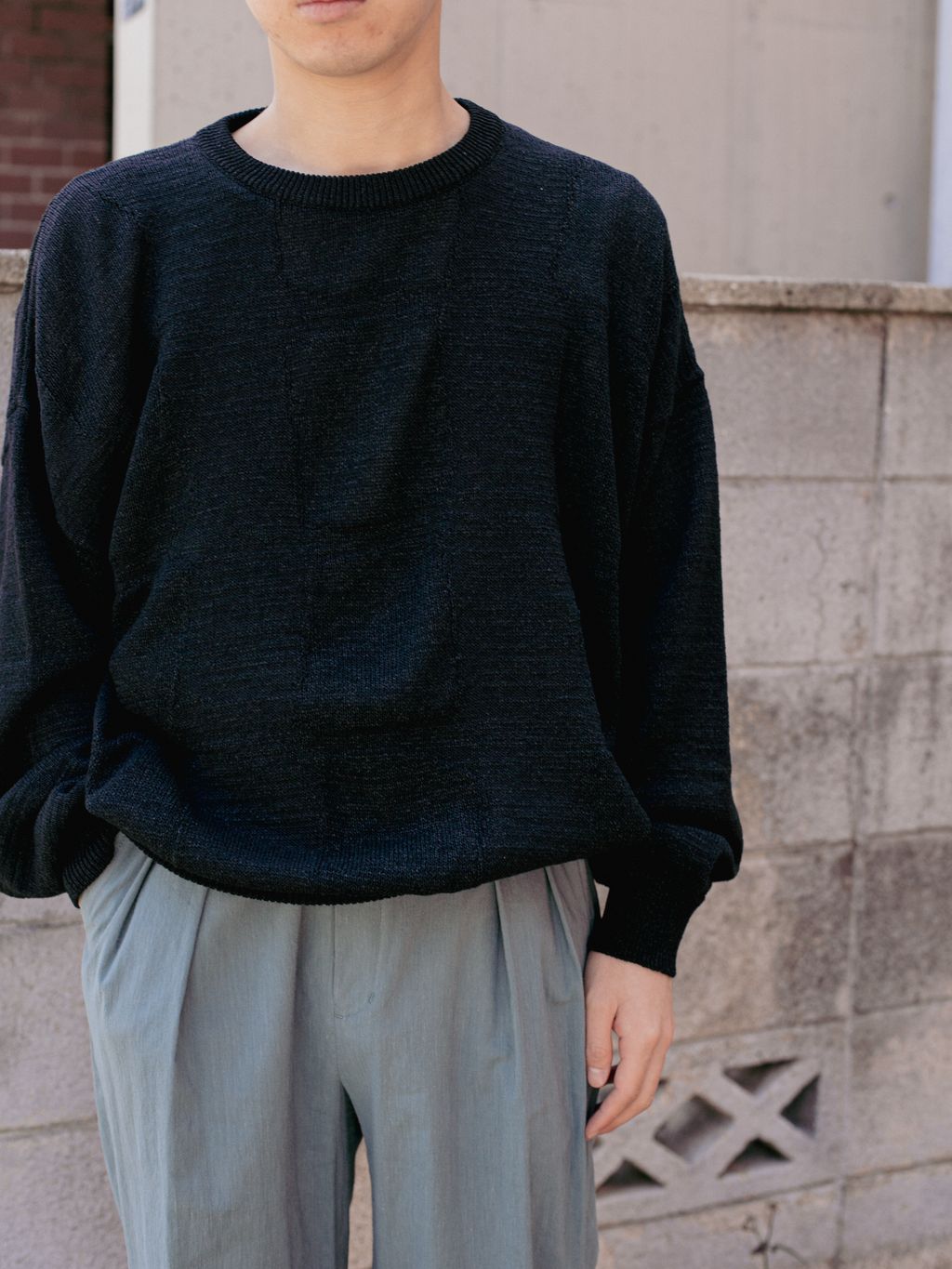 CRISTA SEYA / クリスタ セヤ】 WASHI PAPER PATCHWORK SWEATERの