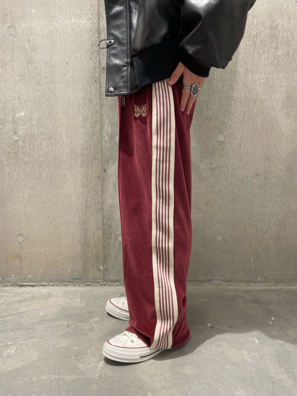 needles トラックパンツ レッド ゴールド 極太トラックパンツ。NEEDLES 22SS | andPheb Staff Blog