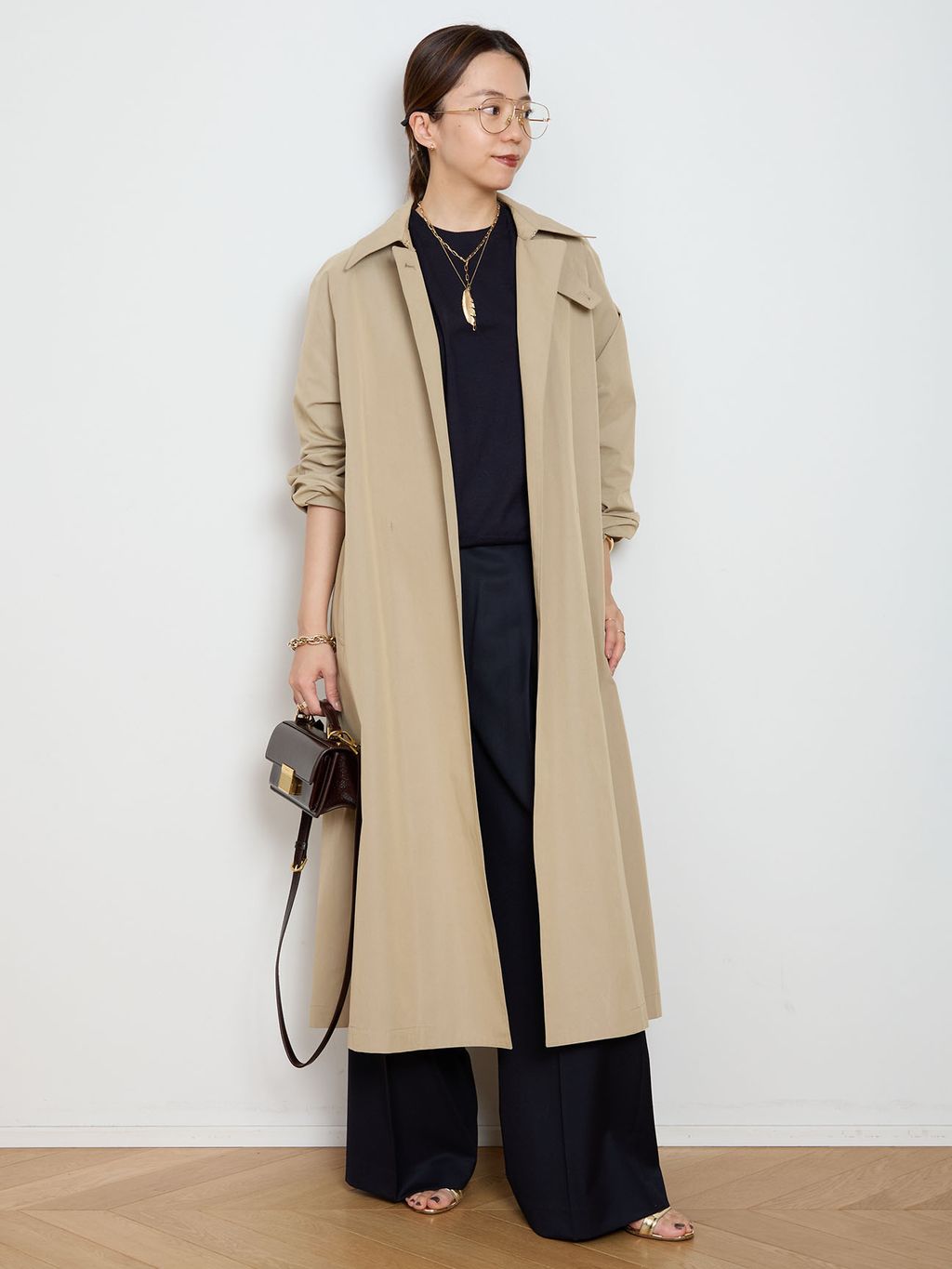 OPTIMOクルーネックプルオーバーのコーディネートスナップ（HASE