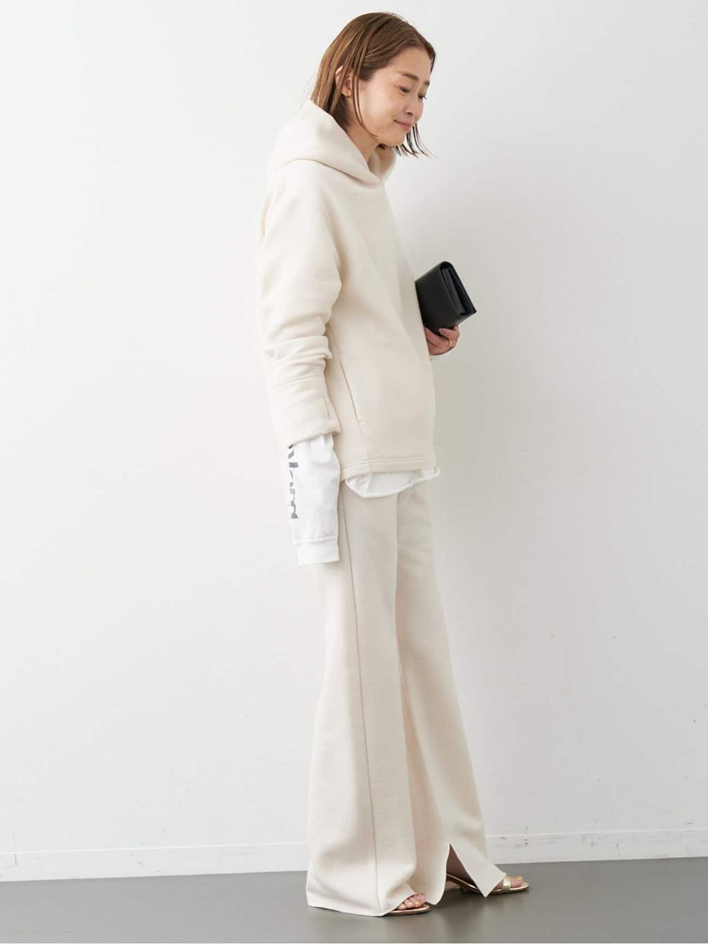 Prime wool フリースパンツのコーディネートスナップ（MIZU