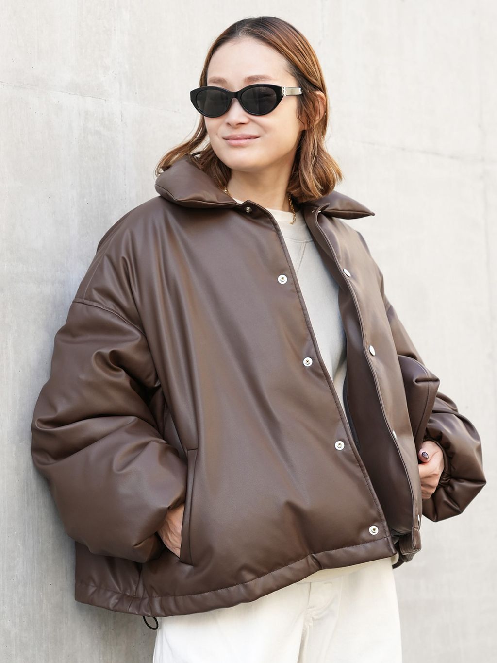予約》【CALUX/キャラクス】SHORT COACH JACKETのコーディネート