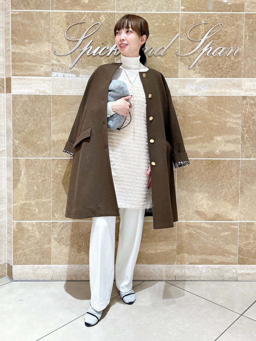 フリンジジャガードキャミワンピースのコーディネートスナップ（naoko