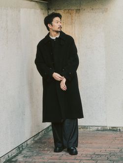 ANOTHER OFFICE/アナザーオフィス】 Voyager Bold Balmacaan Coatの
