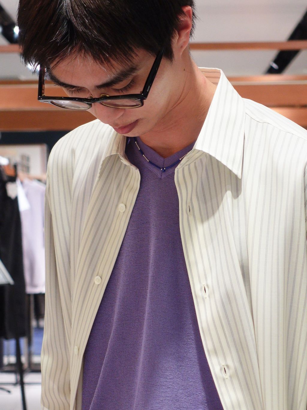 トップス AURALEE super fine wool stripe shirt AURALEE (オーラリー) SUPER FINE WOOL STRIPE SHIRTのコーディネート