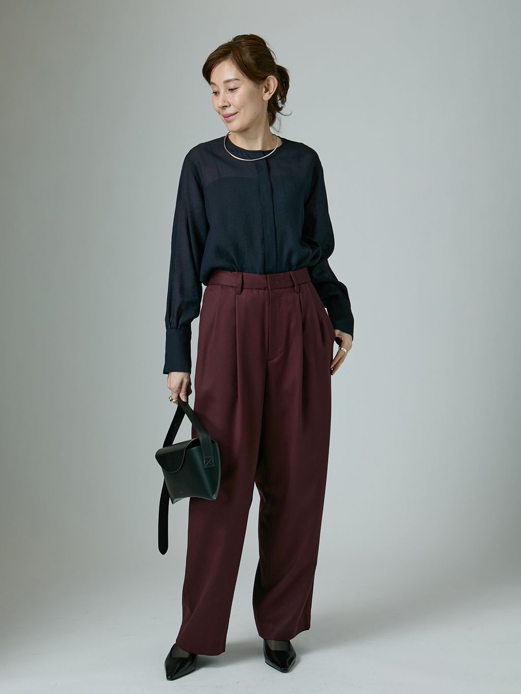 VERMEIL par iena シアーブラウス ネイビー 追加6予約》シアーブラウス（シャツ／ブラウス）｜VERMEIL par iena