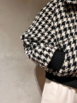 IENA LA BOUCLE ハウンドトゥースツィードブルゾンのコーディネート 