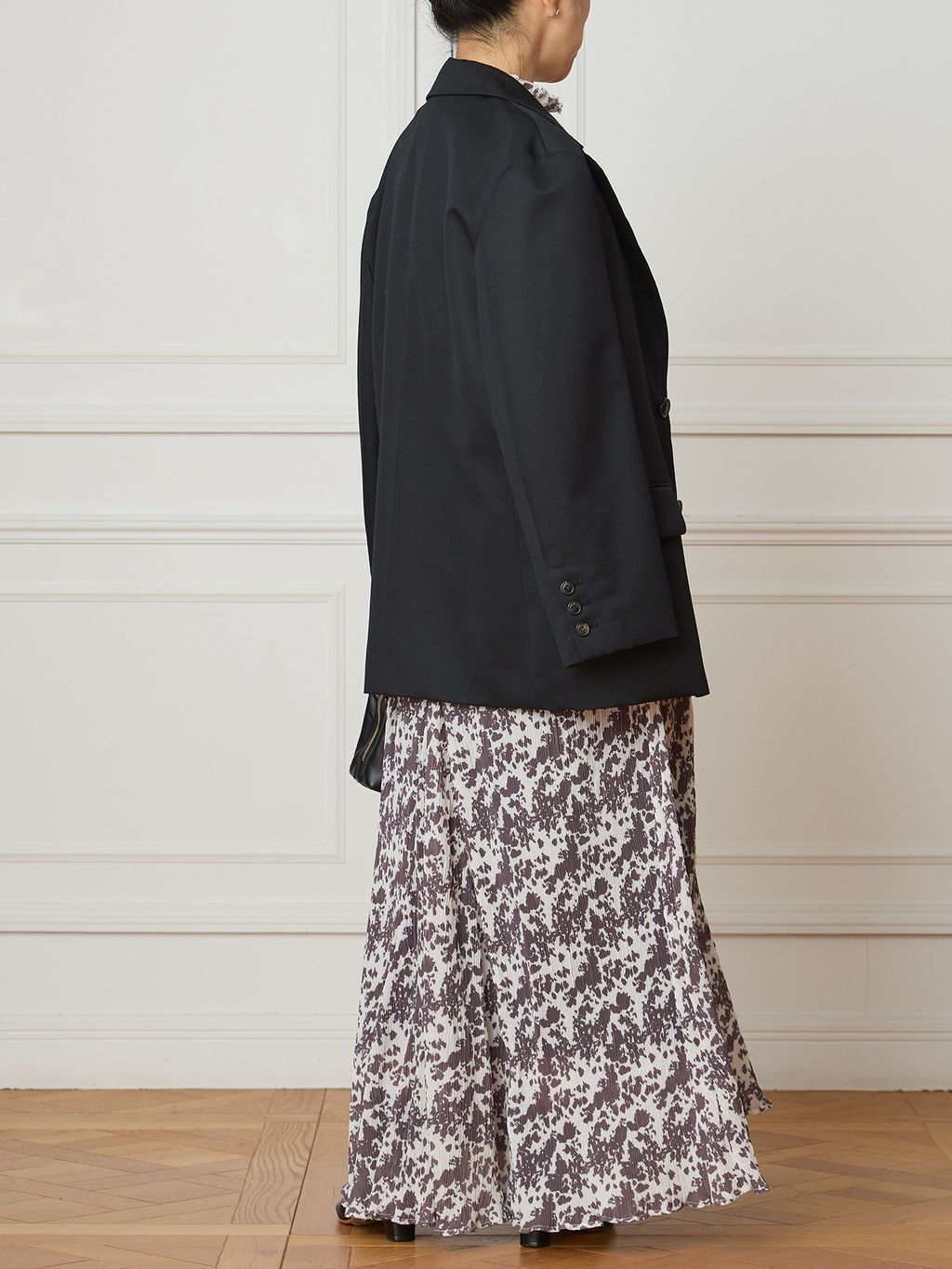 IENA LA BOUCLE プリントプリーツワンピースのコーディネートスナップ