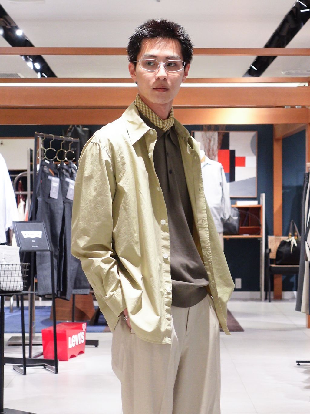 AURALEE (オーラリー) GARMENT-DYED FINX SHUTTLE WEATHER SHIRTの