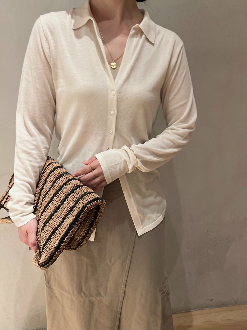 追加》sheer skipper ニットのコーディネートスナップ（chihiro