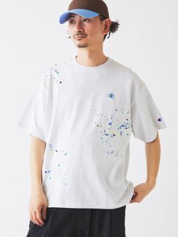 CHAMPION / チャンピオン 別注 刺繍スプラッシュ Tシャツの