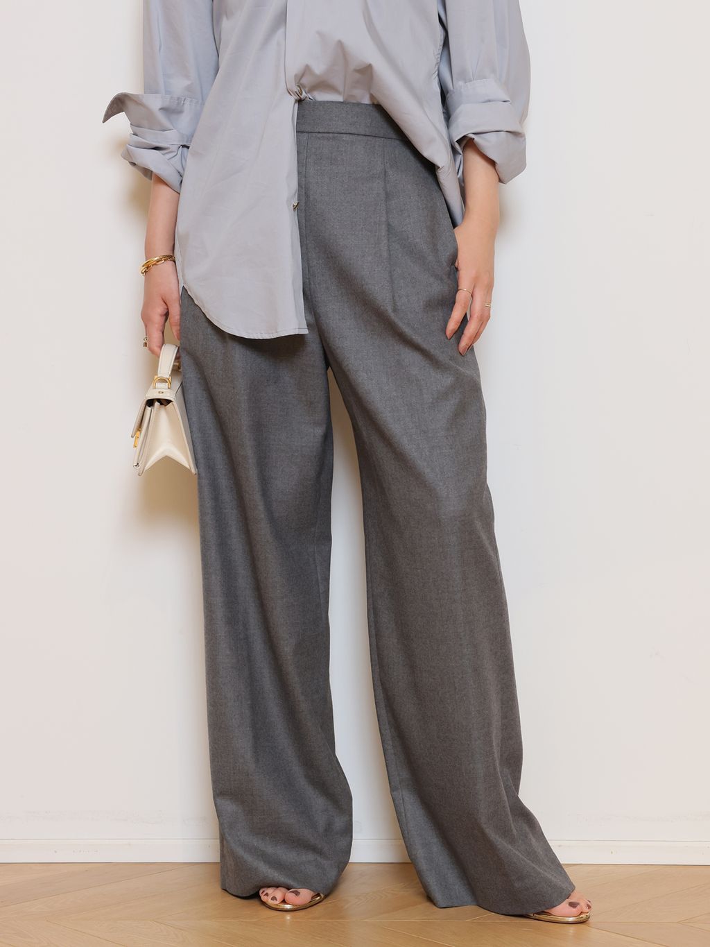 Easy Wide パンツ (フラノ)のコーディネートスナップ（HASE）｜MUSE de