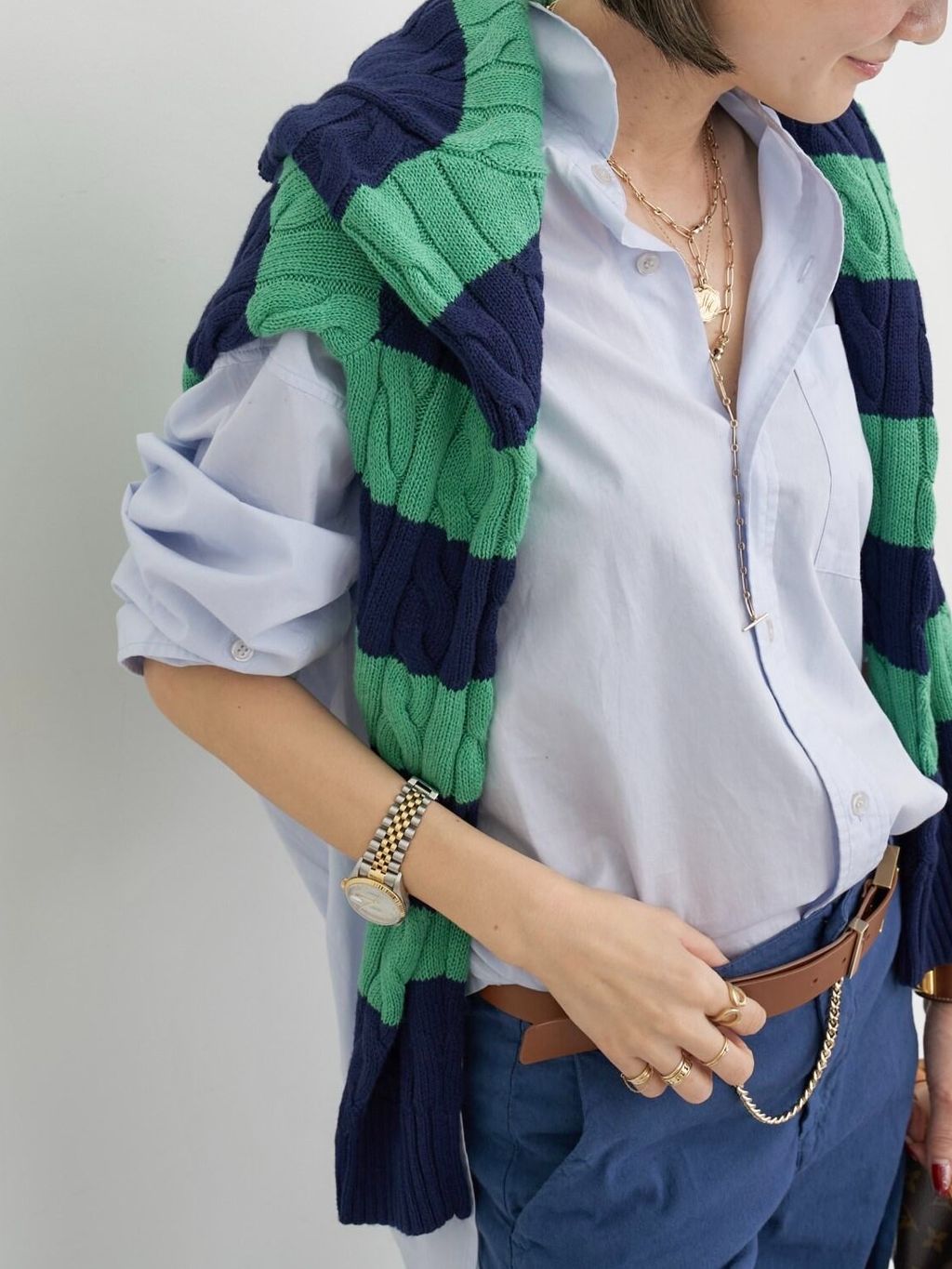 MAISON BOINET/メゾン ボワネ】 CHAIN BELTのコーディネートスナップ