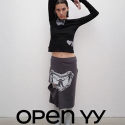 新品タグ付 open yy オープンワイワイ 韓国ブランド 変形スカート黒 新品タグ付】open yy オープンワイワイ韓国ブランド 変形スカート ブラック