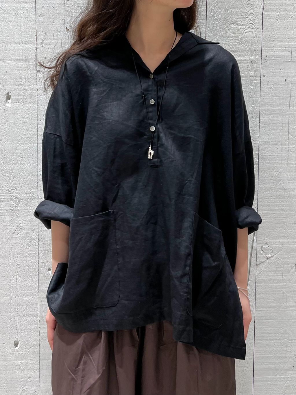 journal standard luxe スキッパー 追加》リネンワッシャー スキッパーシャツのコーディネートスナップ