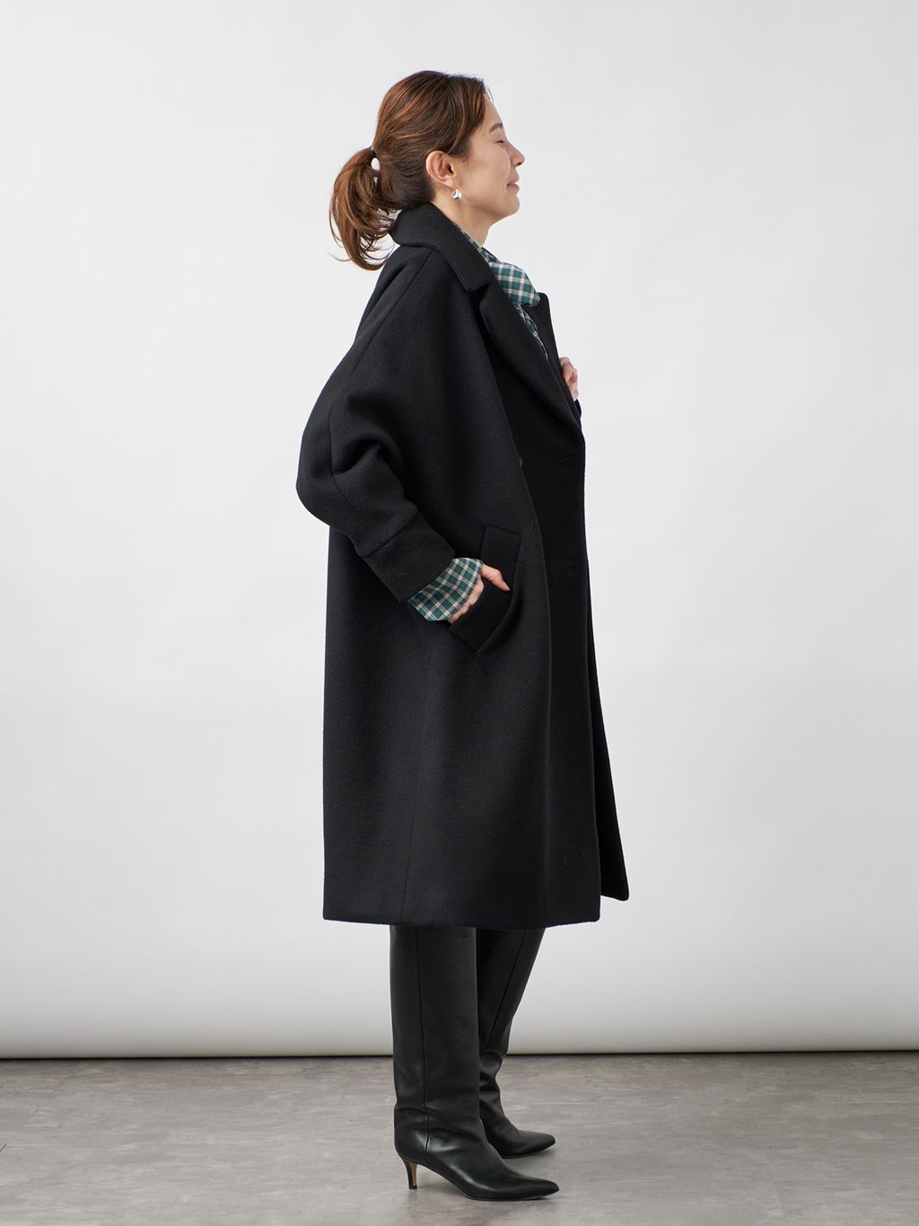 Classic Check ロングシャツのコーディネートスナップ（VERMEIL Online