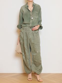 HERILL/ヘリル】HBT linen カーゴパンツのコーディネートスナップ