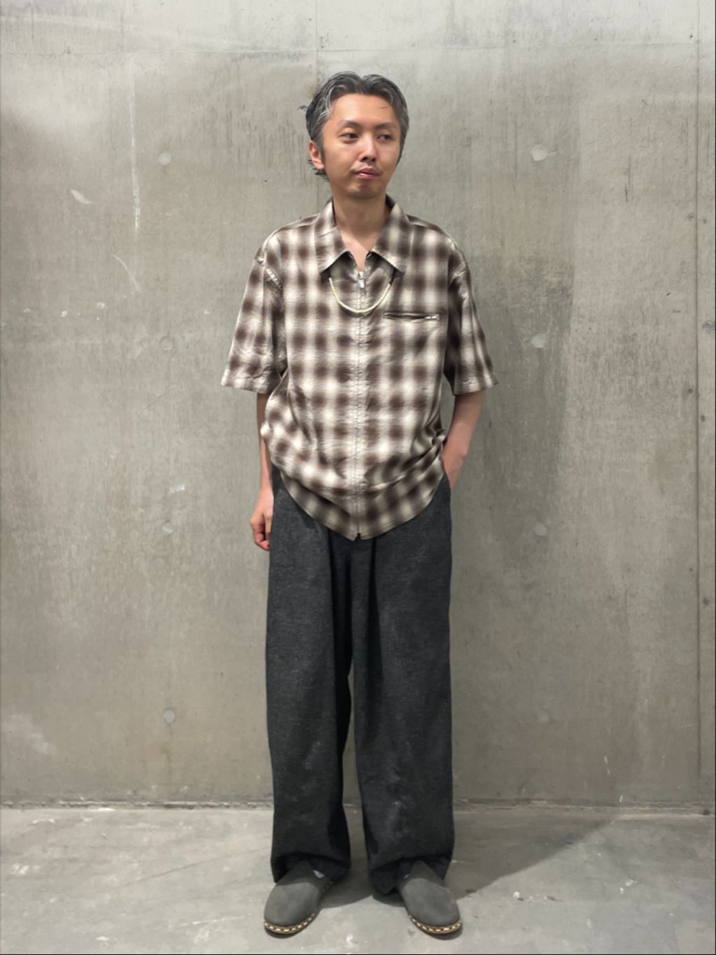 J.S.Homestead / シルクネップ ツイード インフレーション スラックス