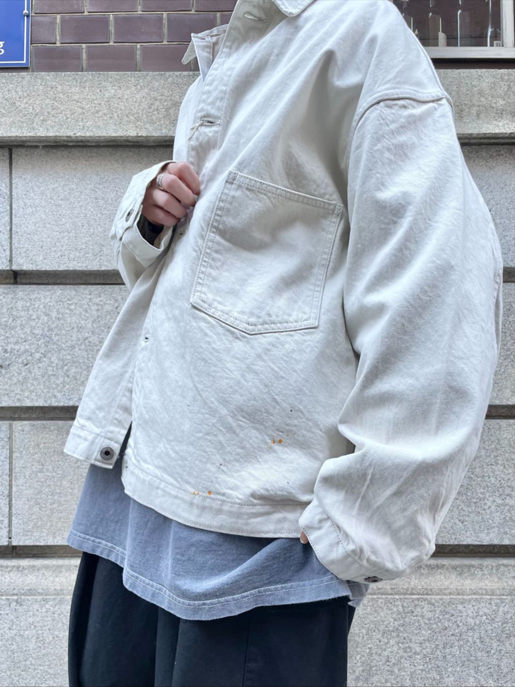chimala】for luxe DENIM SHIRT JACKET（016）のコーディネート