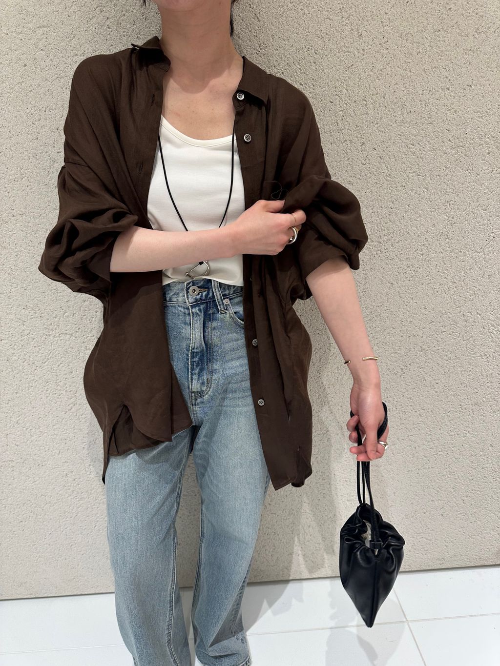 RAMIE LYOCELL VOLUME シャツのコーディネートスナップ（hina）｜Plage