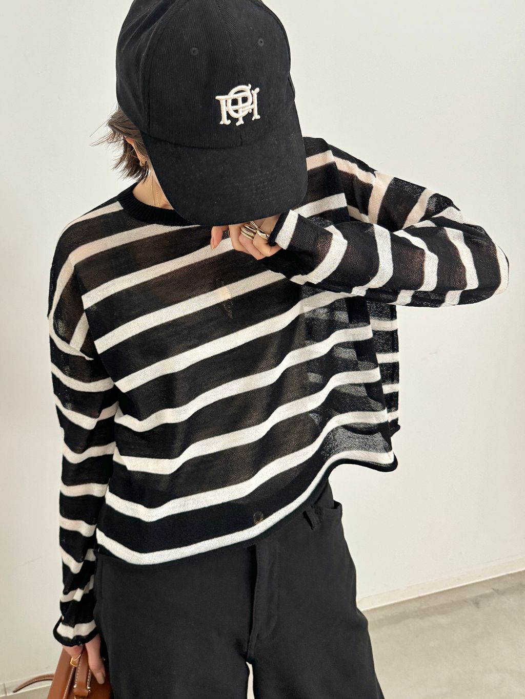 Border Sheer Knitのコーディネートスナップ（BUYER.Y）｜L