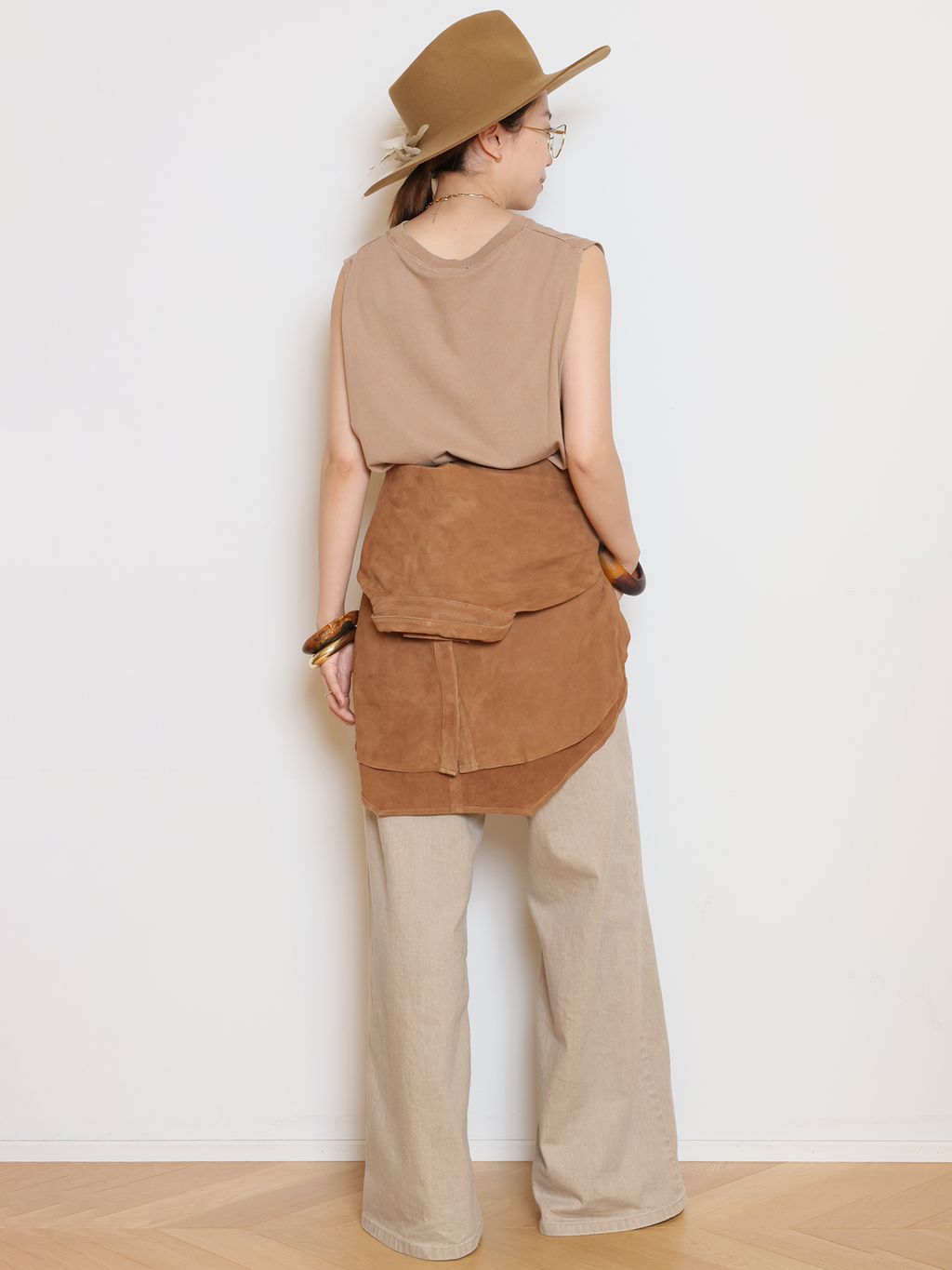 OneTeaSpoon/ワンティースプーン】SUEDE DARIA シャツジャケットの