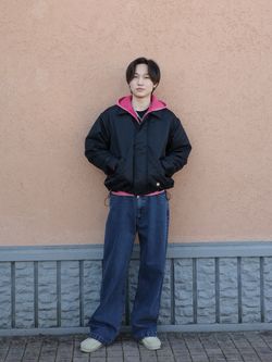 c-boy style(vol.892)ナイロンブルゾン短丈ストリートコーデ古着 c-boy style(vol.892)ナイロンブルゾン短丈ストリートコーデ古着