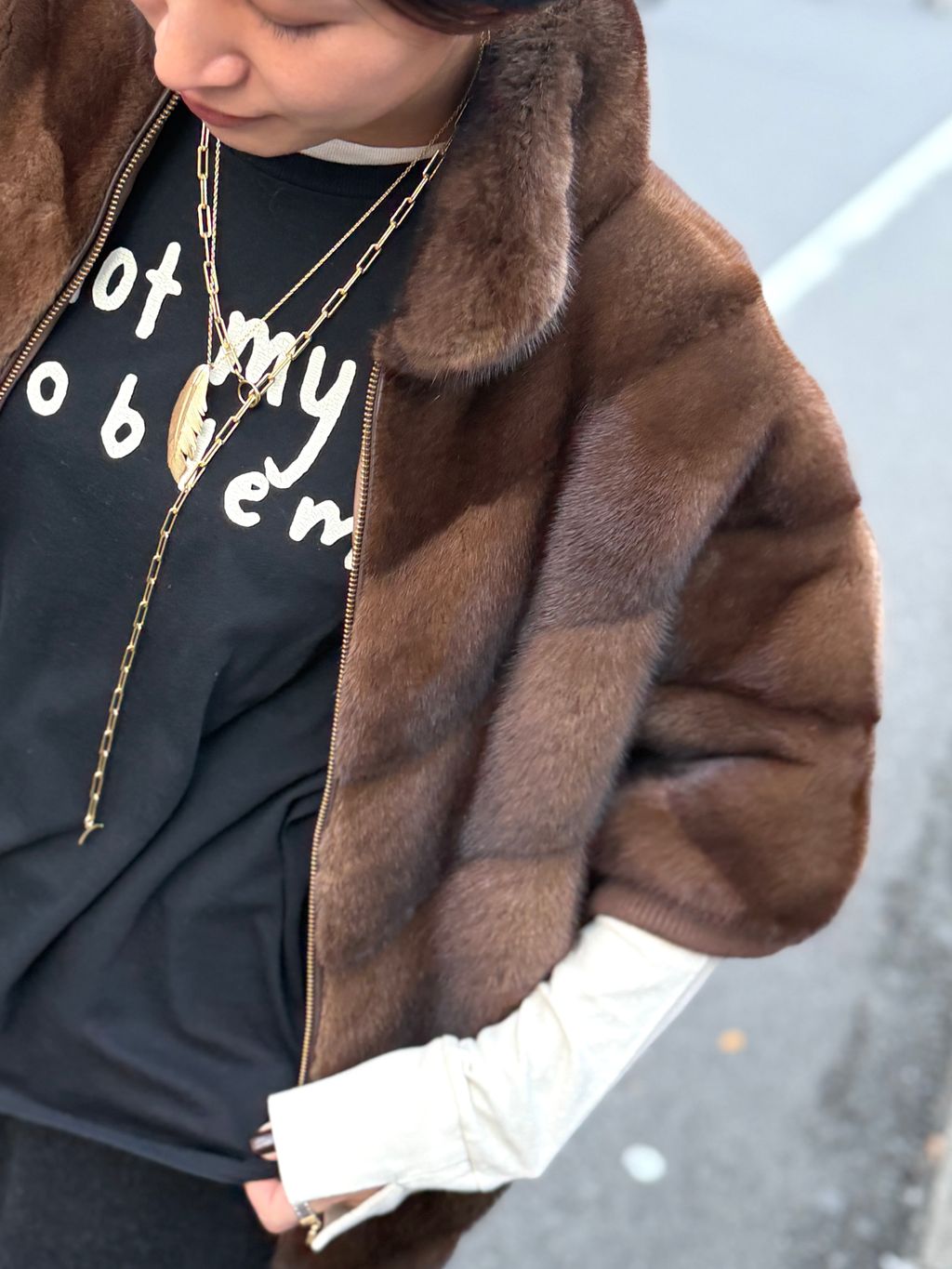 MINK BLOUSONのコーディネートスナップ（PR Sasaki）｜L'Appartement