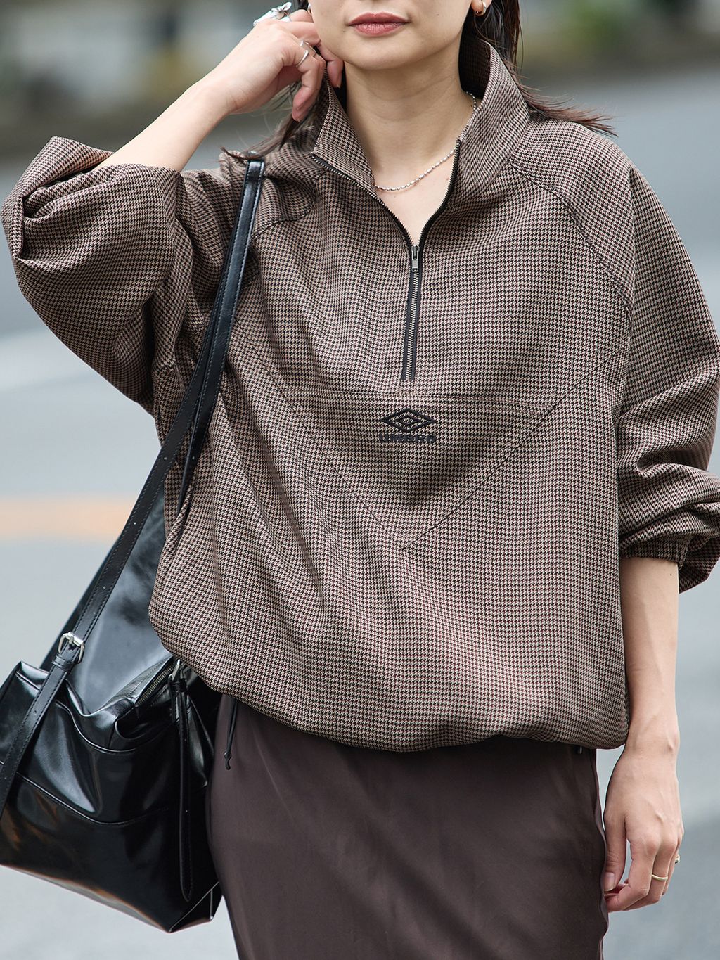 予約》【UMBRO×JS】 HALFZIPのコーディネートスナップ（murakamifuna