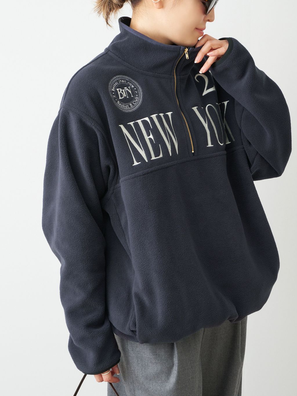 新品タグ付きBTN Half Zip フリース BTN Half Zip フリース（その他トップス）｜Deuxieme Classe