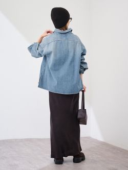 ≪追加≫デニムプルオーバーシャツのコーディネートスナップ（tomo