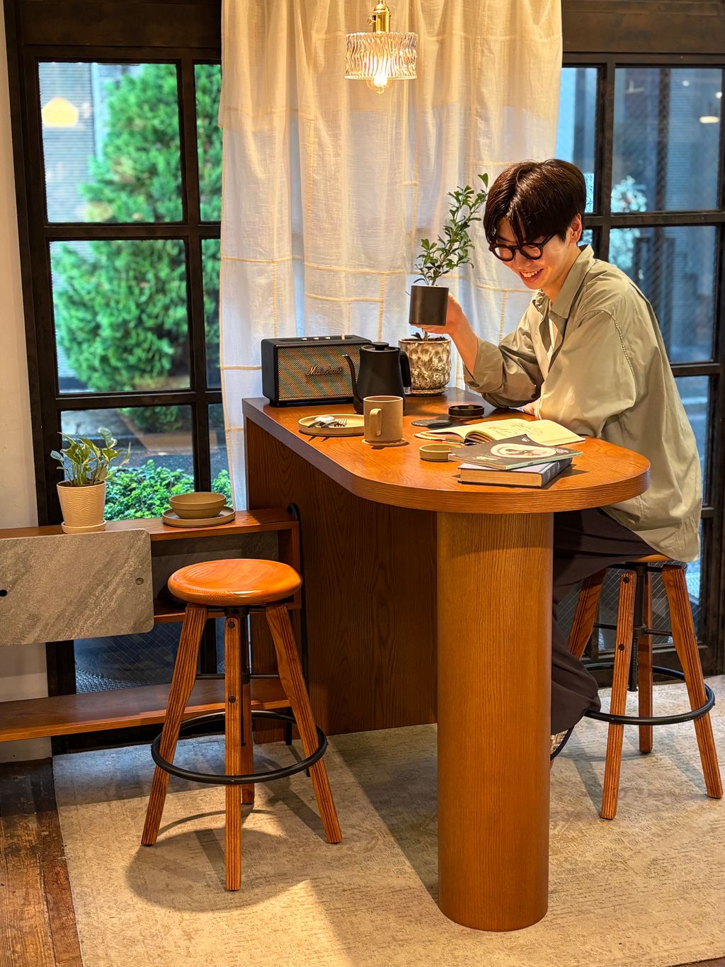 大型商品》PORTO COUNTER TABLE brown ポルト カウンターテーブルの