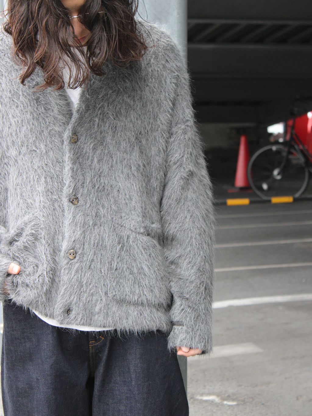 トップス The Inoue Brothers Alpaca Cardigan THE INOUE BROTHERS / ザ イノウエブラザーズ Suri Alpaca Cardiganの