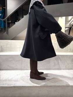 IENA LA BOUCLE ハードメルトンスタンドネックコートのコーディネート