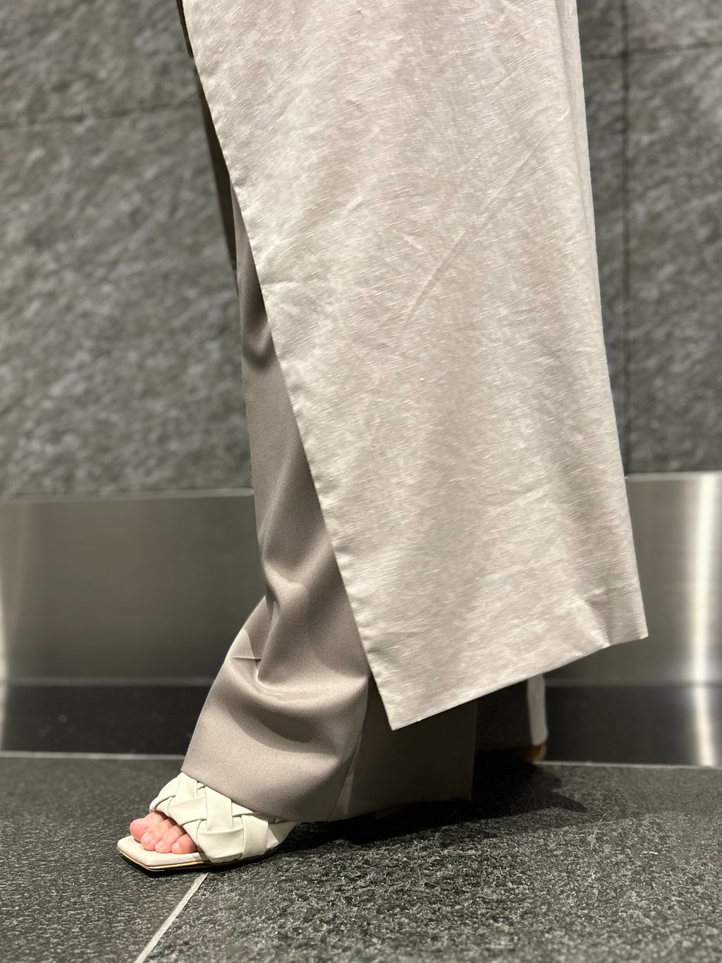 セットアップ対応》【洗える】麻ストレッチロングジレワンピースの