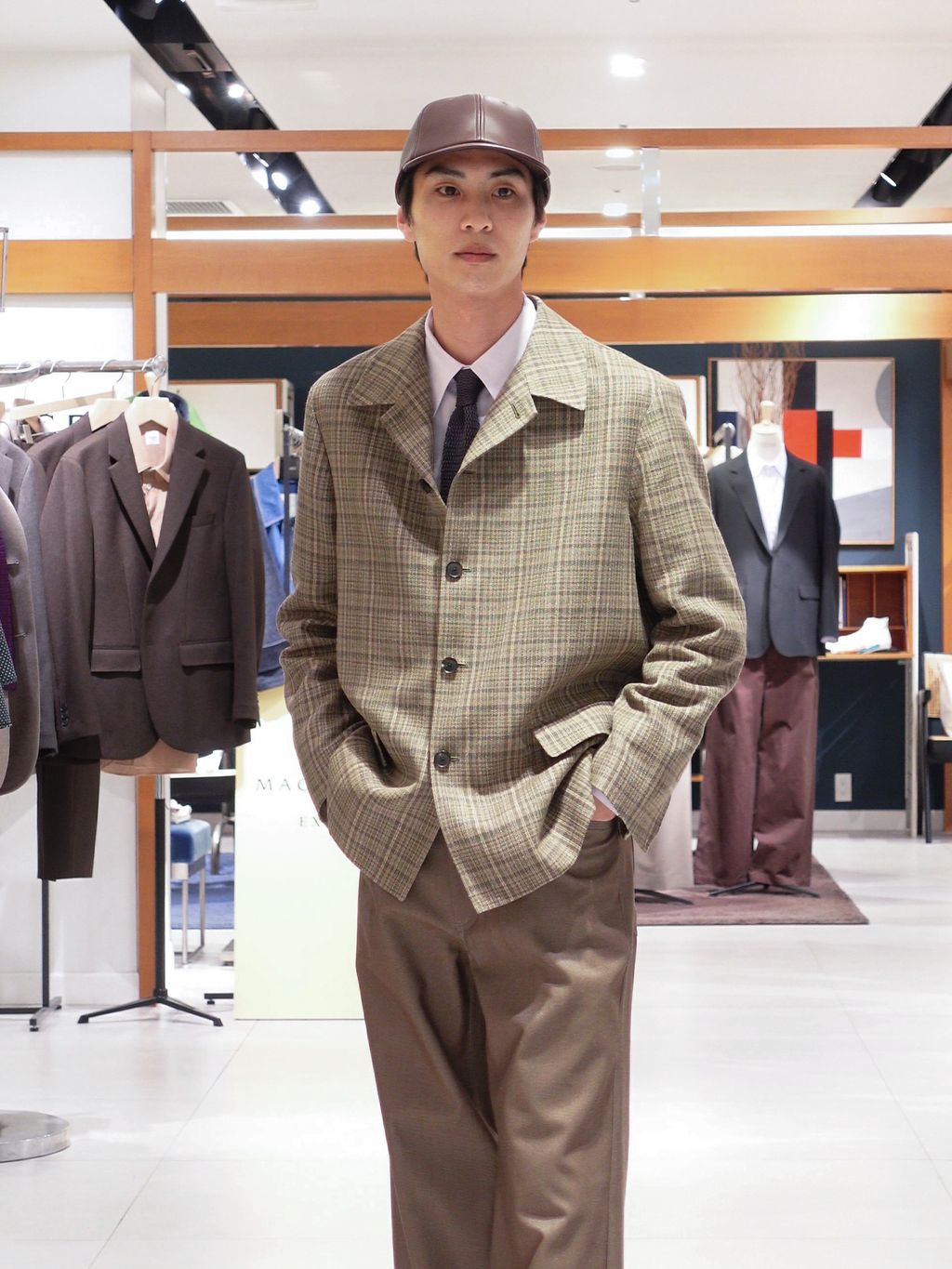 AURALEE (オーラリー) SILK LINEN NEP CHECK JACKETのコーディネート