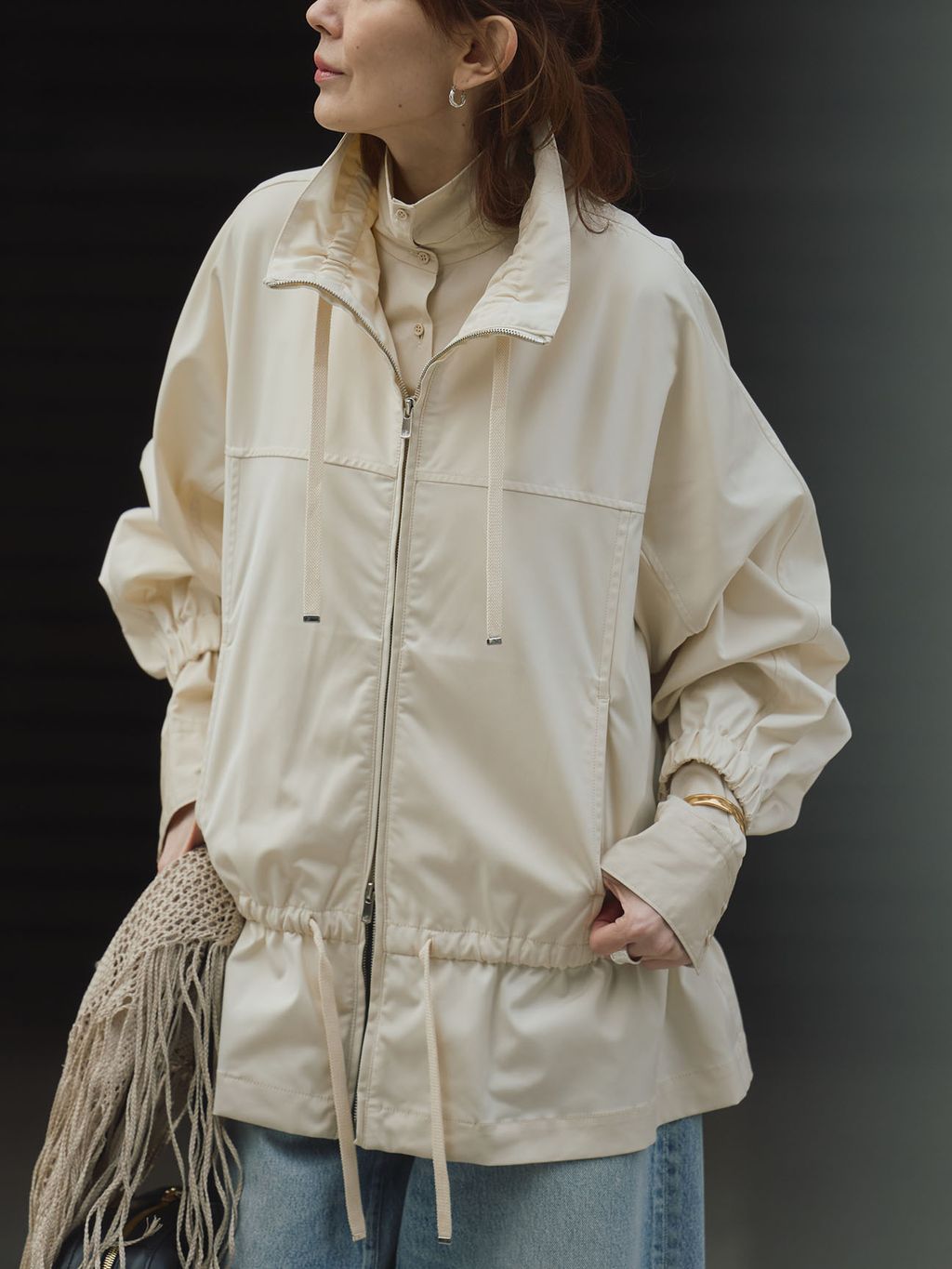 予約》ダブルサテンZIPブルゾンのコーディネートスナップ（VERMEIL
